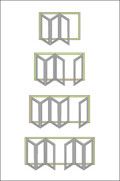 Roto Patio Fold примеры возможных вариантов выполнения