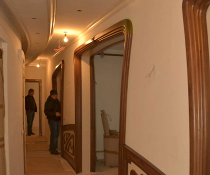 деревянные арки декор интерьера в ЖК Алые паруса 